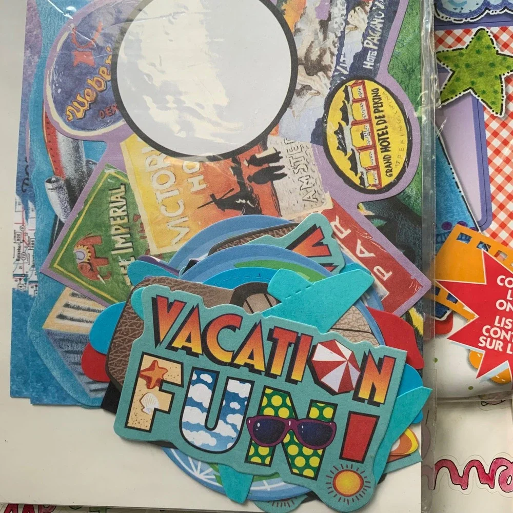 Scrapbook Kit Lot Vintage Vacation Birthday Looney Tunes Holiday Sports Wedding